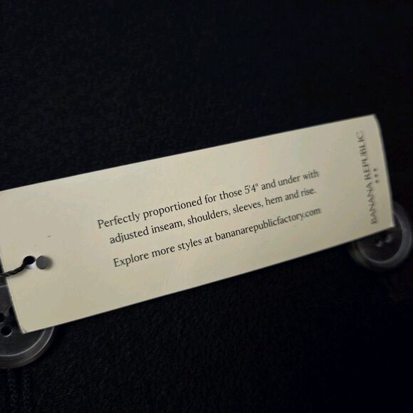 NWT BANANA REPUBLIC Boucle Collarless Jacket Women’s Petite S Black - Picture 7 of 11